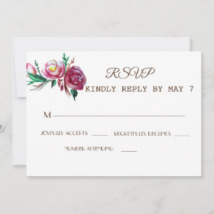 Elegant Rustic Wedding RSVP Einladung