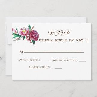 Elegant Rustic Wedding RSVP Einladung