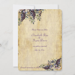 Elegant, rustikal, Weinbergshochzeit Einladung