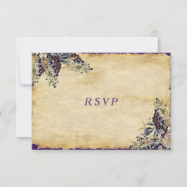 Elegant, rustikal, Weinbergshochzeit RSVP Karte