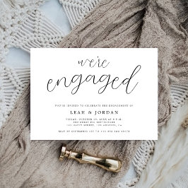 Elegant rustikal Wir sind Verlobte Engagement Part Einladung