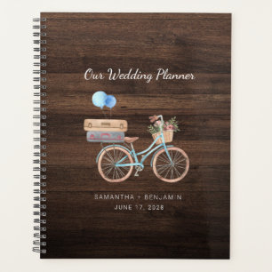 Elegant Rustikale Holz Vintage Fahrrad Hochzeit Planer