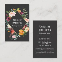 Elegant Rustikale Wasserfarben Visitenkarte