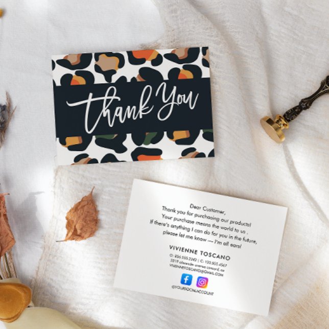 Elegant Safari Vielen Dank für Ihren Kauf Begleitkarte (Von Creator hochgeladen)