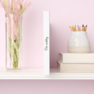 Elegant Sage Green & Beige Foliage Guest Book Gästebuch