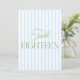 Elegant Sage Green & Blue Wedding 18 Tischnummern