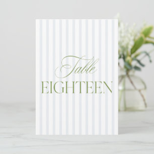 Elegant Sage Green & Blue Wedding 18 Tischnummern