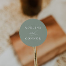 Elegant Sage Green Calligraphy Wedding