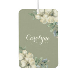 Elegant Sage Green Floral Autolufterfrischer