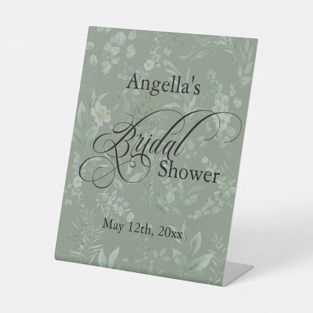 Elegant Sage Green  Sockelschild (Vorderseite)