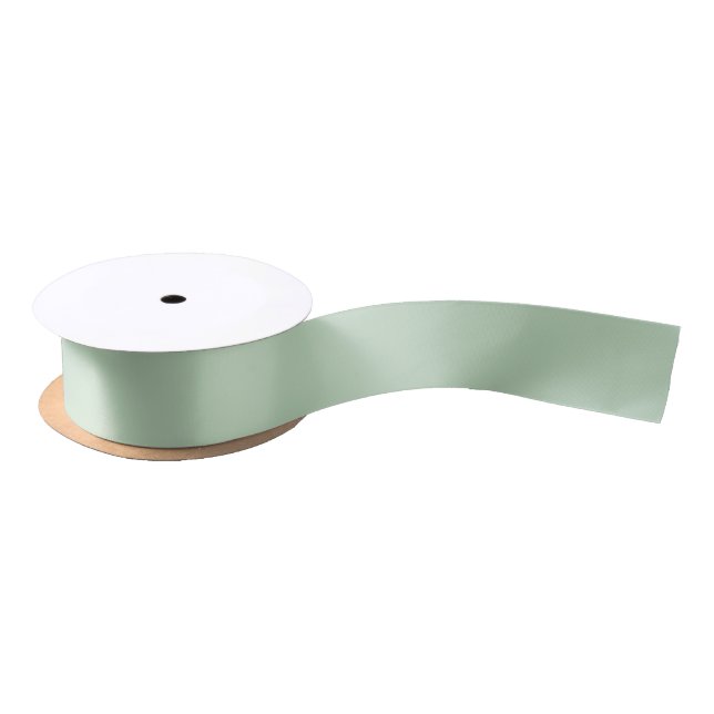Elegant Sage Green Solid Color Satin Ribbon Satinband (Spule)
