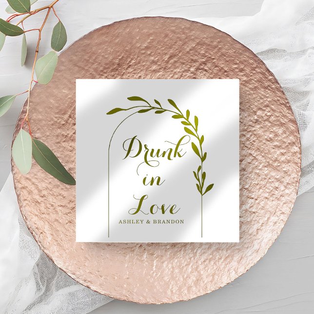 Elegant Sage Green Wedding Napkins Serviette (Von Creator hochgeladen)