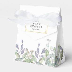 Elegant Sage Lilac Greenery Baby Shower Fevor Box Geschenkschachtel