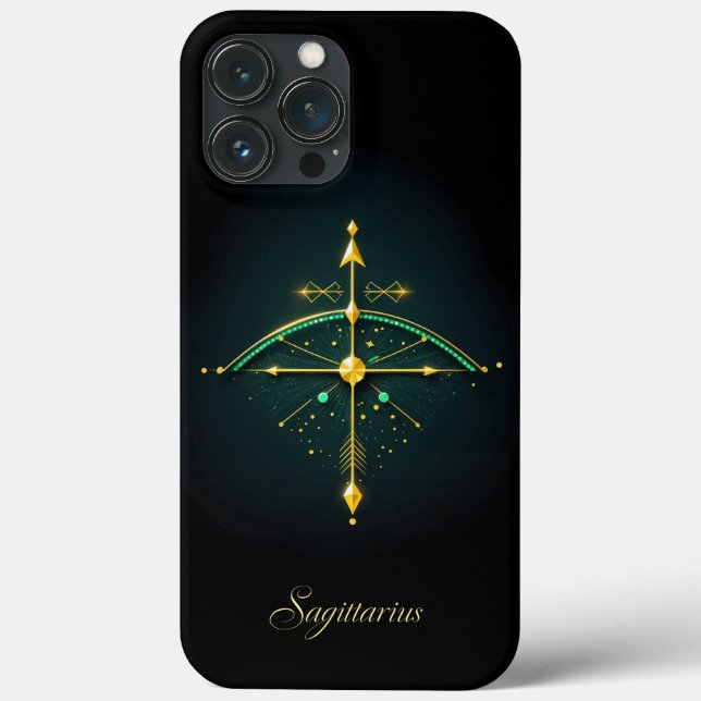 Elegant Sagittarius Bow und Arrow Zodiac Case-Mate iPhone Hülle (Rückseite)