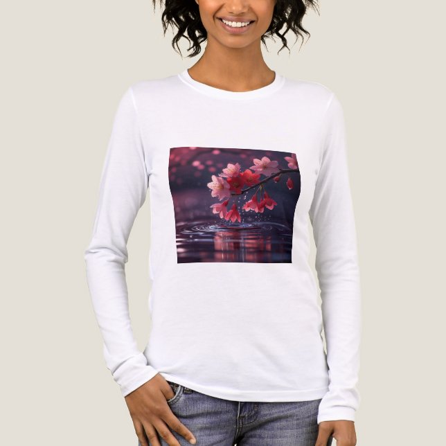 Elegant Sakura Blossom Phone Case - Dreamy Japanes Tri-Blend Shirt (Vorderseite)