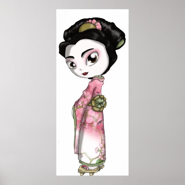 Elegant Sakura Geisha Poster (Vorne)