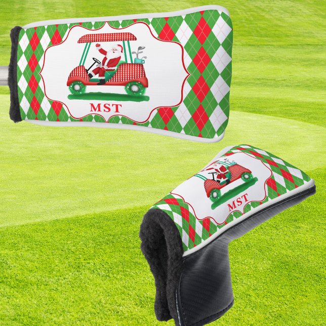 Elegant Santa Golf Weihnachts Monogram Headcover (Von Creator hochgeladen)