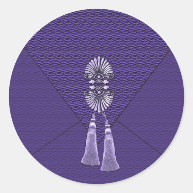 Elegant Sapphire Blue Tassel Stickers (Vorderseite)