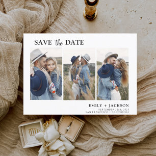 Elegant Save the Date 3 Foto Einfach