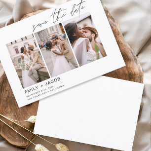 Elegant Save the Date 3 Foto Minimalistisch