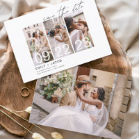 Elegant Save the Date 4 Foto Einladungen