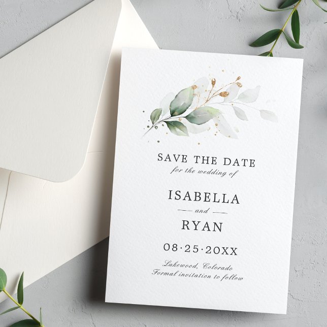 Elegant Save the Date Botanischer Garten Gold (Von Creator hochgeladen)