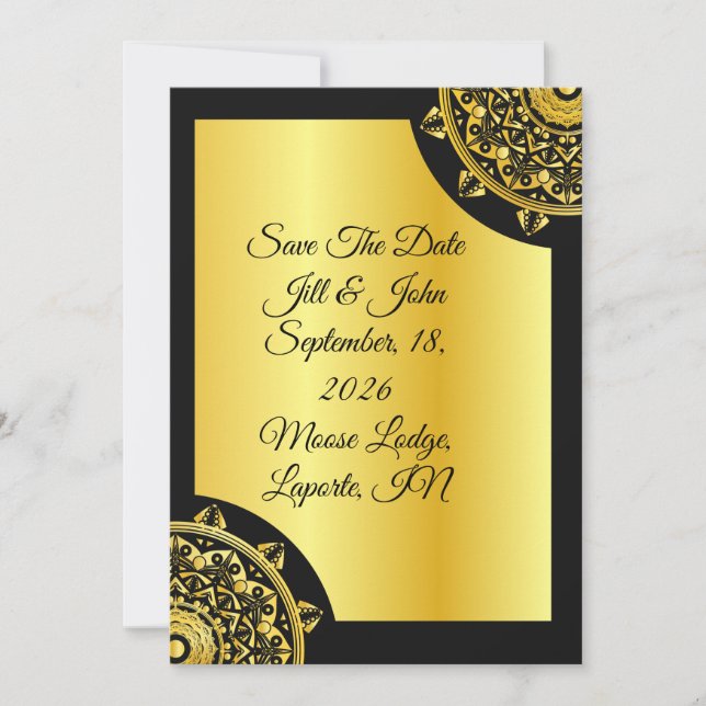 Elegant Save the Date Card, Wedding Announcement (Vorderseite)