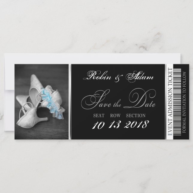 Elegant Save the Date einladen (Vorderseite)