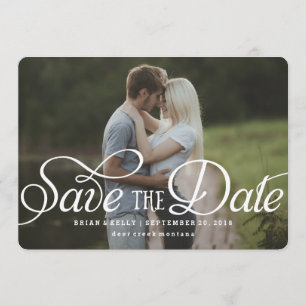 Elegant Save the Date Fotokarte