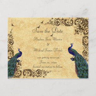 Elegant, Save the Date, Friedensblöcke, kundenspez Ankündigungspostkarte