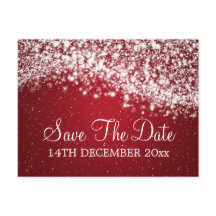 Elegant Save the Date funkelnd Wave Red