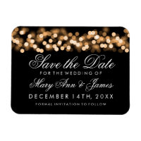 Elegant Save the Date Gold Hollywood Glam