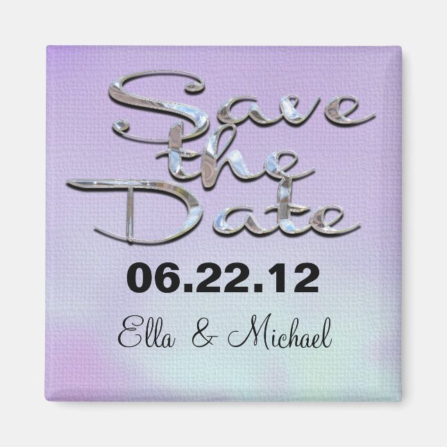 Elegant Save the Date High Noon Magnet (Vorne)