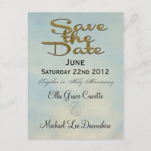 Elegant Save the Date II Hochzeit Erinnerung Ankündigungspostkarte