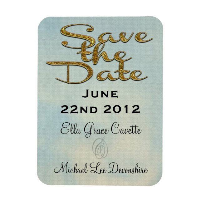 Elegant Save the Date II Magnet (Vertikal)