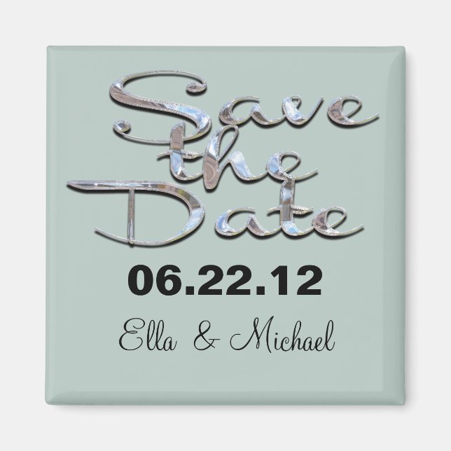 Elegant Save the Date II Magnet (Vorne)