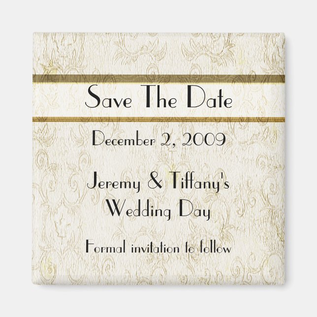 Elegant Save the Date Magnet (Vorne)