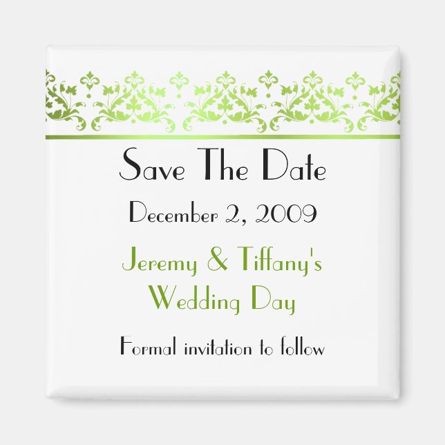 Elegant Save the Date Magnet (Vorne)