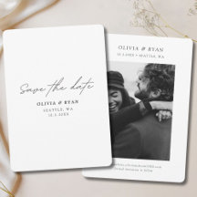 Elegant Save the Date Minimalistisch