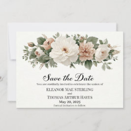 Elegant "Save the Date" mit romantischen Wasserfar Einladung