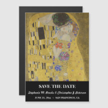 Elegant Save the Date mit "The Kiss" Version 1