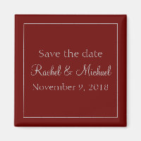 Elegant Save the Date rot und grau
