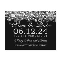 Elegant Save the Date Silberleuchten