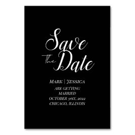 Elegant Save The Date Table Card Tischnummer