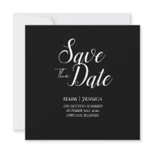 Elegant Save The Date Thank you Card