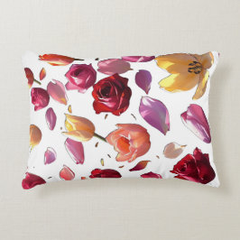 Elegant Scattered Floral Petal Modern Art  Dekokissen