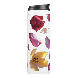 Elegant Scattered Floral Petal | Modern  Thermosbecher