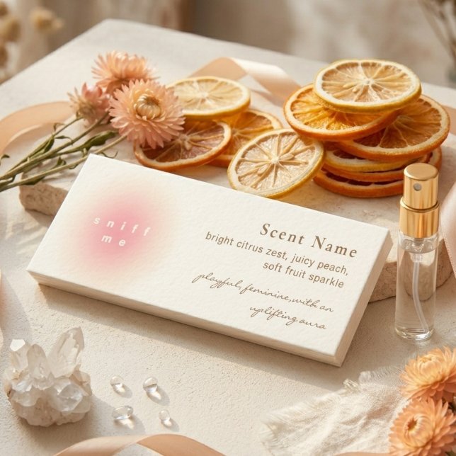 Elegant Scent Sample Fragrance Mini Tester Card Visitenkarte (Elegant Scent Sample Fragrance Mini Tester Card)