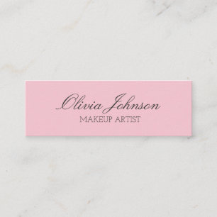 Elegant schicke Visitenkarten rosa u. Weiß Mini Visitenkarte