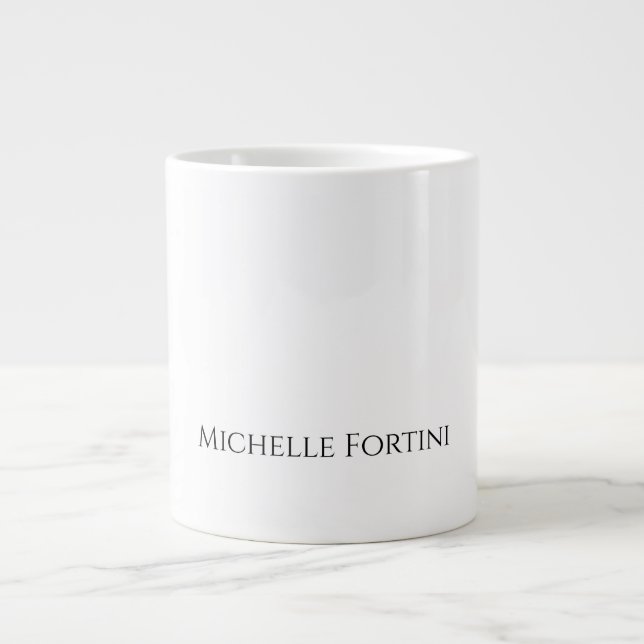 Elegant Schlicht Einfach Minimalistisch Ihren Name Jumbo-Tasse (Vorderseite)